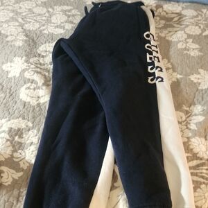 Guess mens Blue and White Joggers